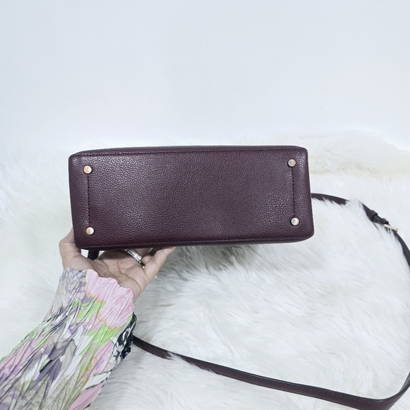 Kate Spade Eva Small Top Zip Satchel in Cherrywood Red - Picture 10 of 12